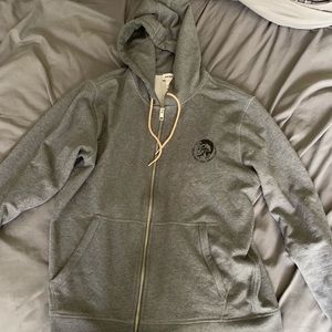 Gray Diesel Hoodie Size L